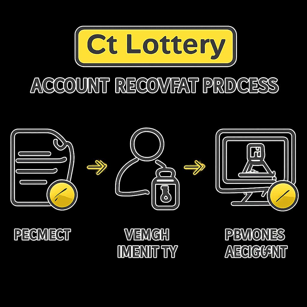 Diagram illustrating the steps in the C1 Lottery Account Recovery Process.