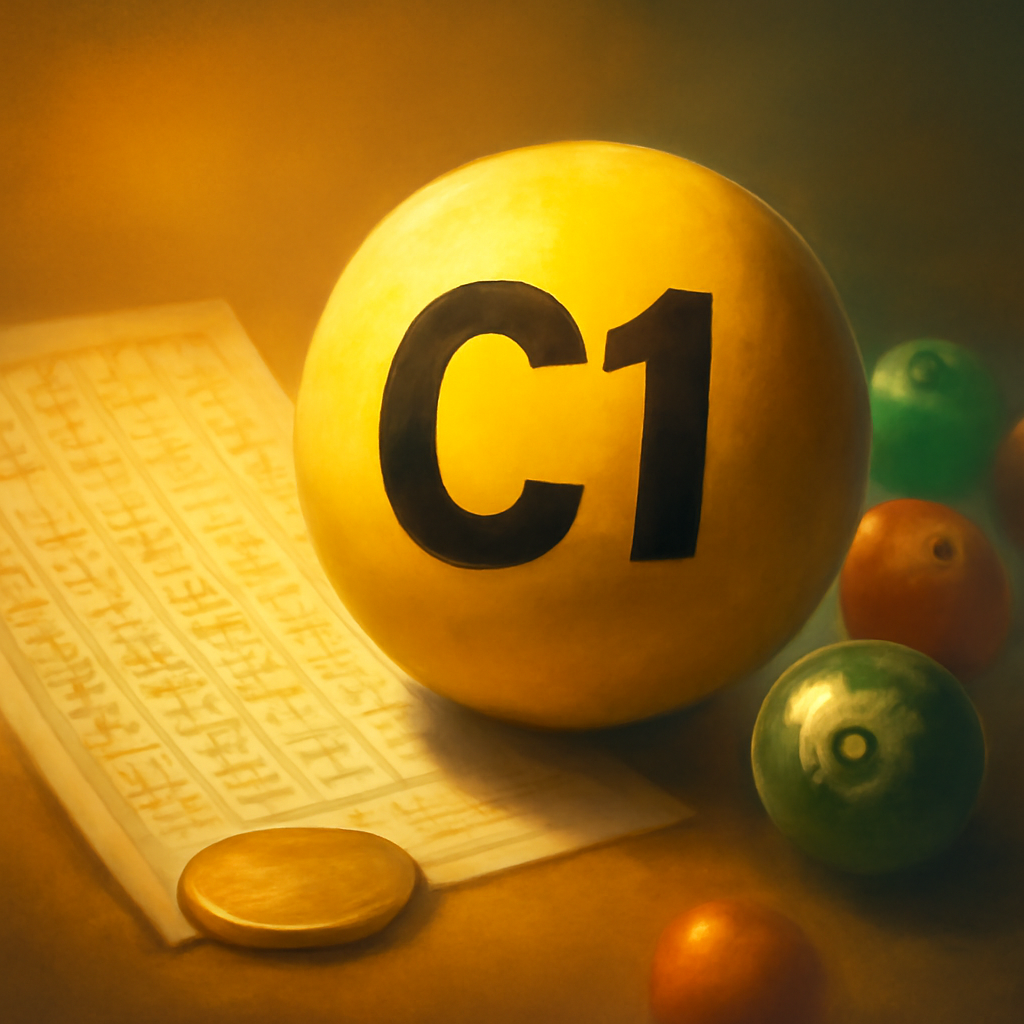 An icon showing mobile safety features of the C1 Lottery.