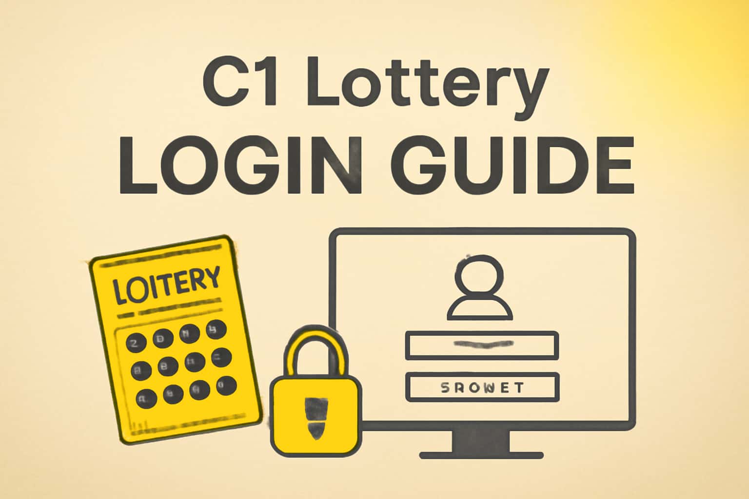 An informative illustration related to C1 Lottery login process.