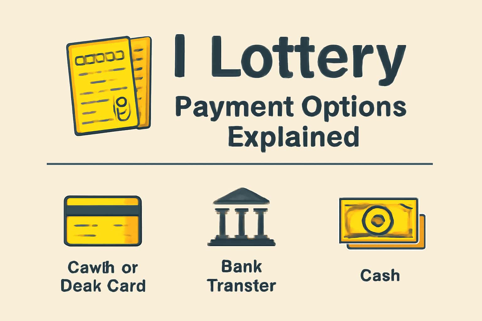 An informational graphic illustrating C1 Lottery Payment Options.