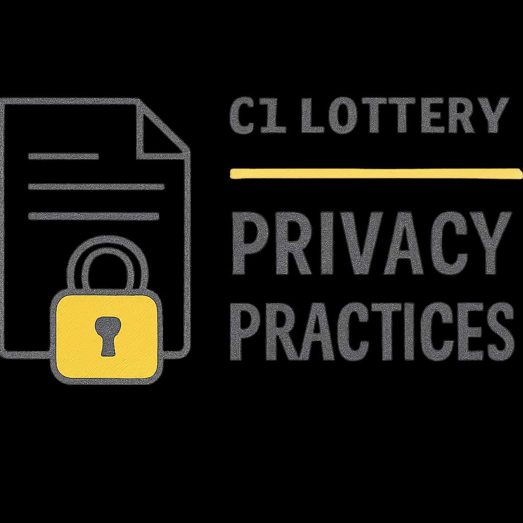 An educational diagram illustrating key aspects of C1 Lottery Privacy Practices.