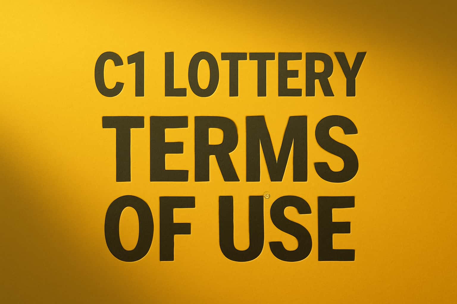 Neutral informational scene depicting the C1 Lottery Terms of Use, with clear text.
