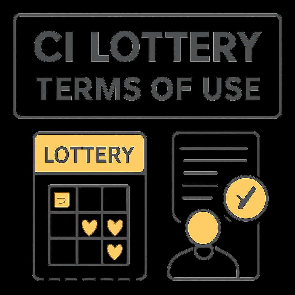 Illustration explaining guidelines from the C1 Lottery Terms of Use.