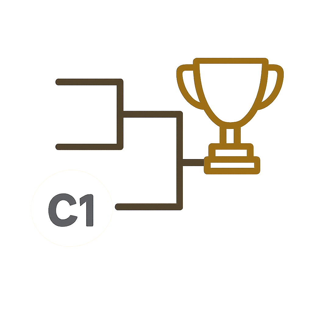 An icon showing mobile safety features of the C1 Lottery.