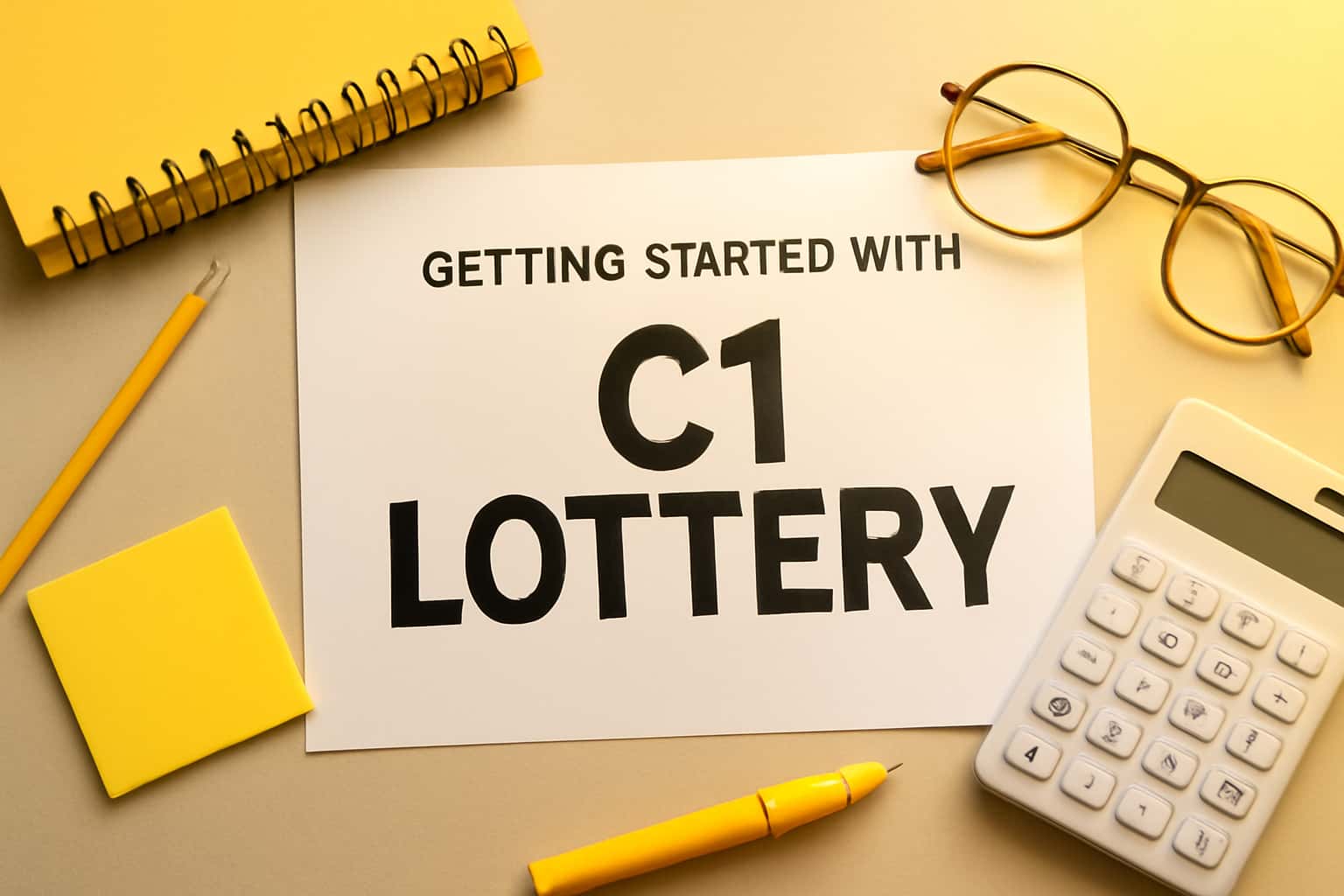 Informational scene illustrating the concept of Getting Started with C1 Lottery.