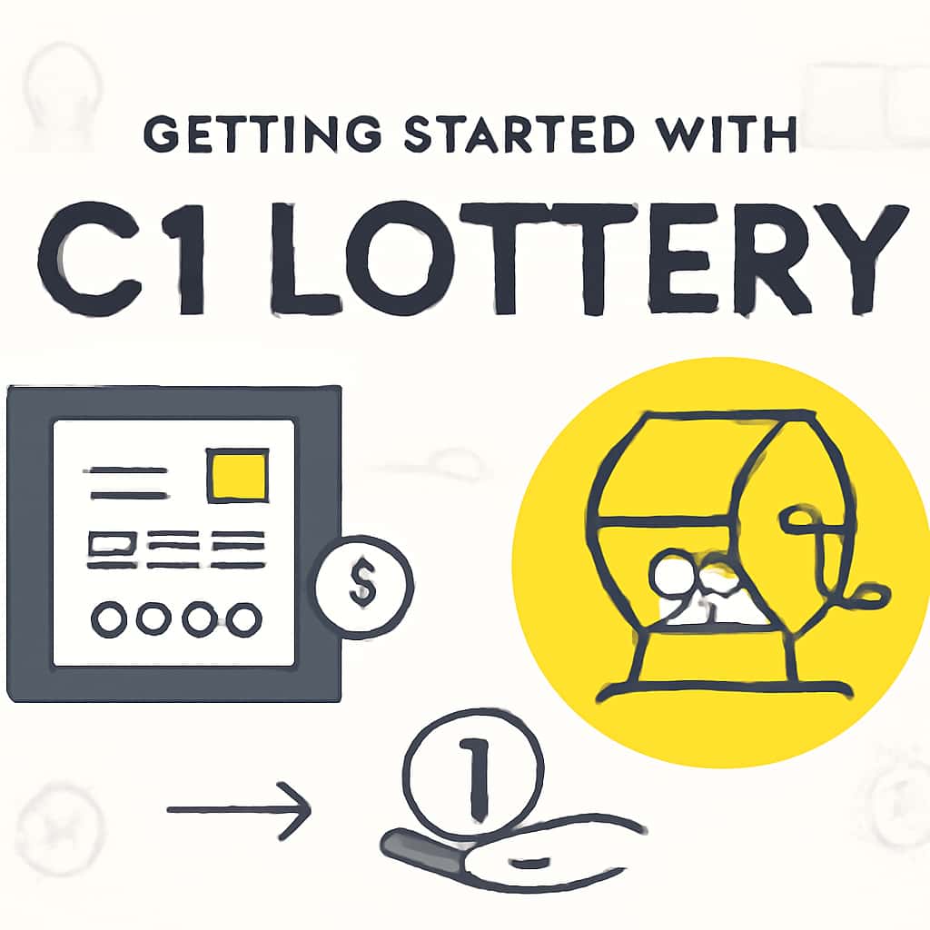 Diagram illustrating the process of getting started with C1 Lottery.