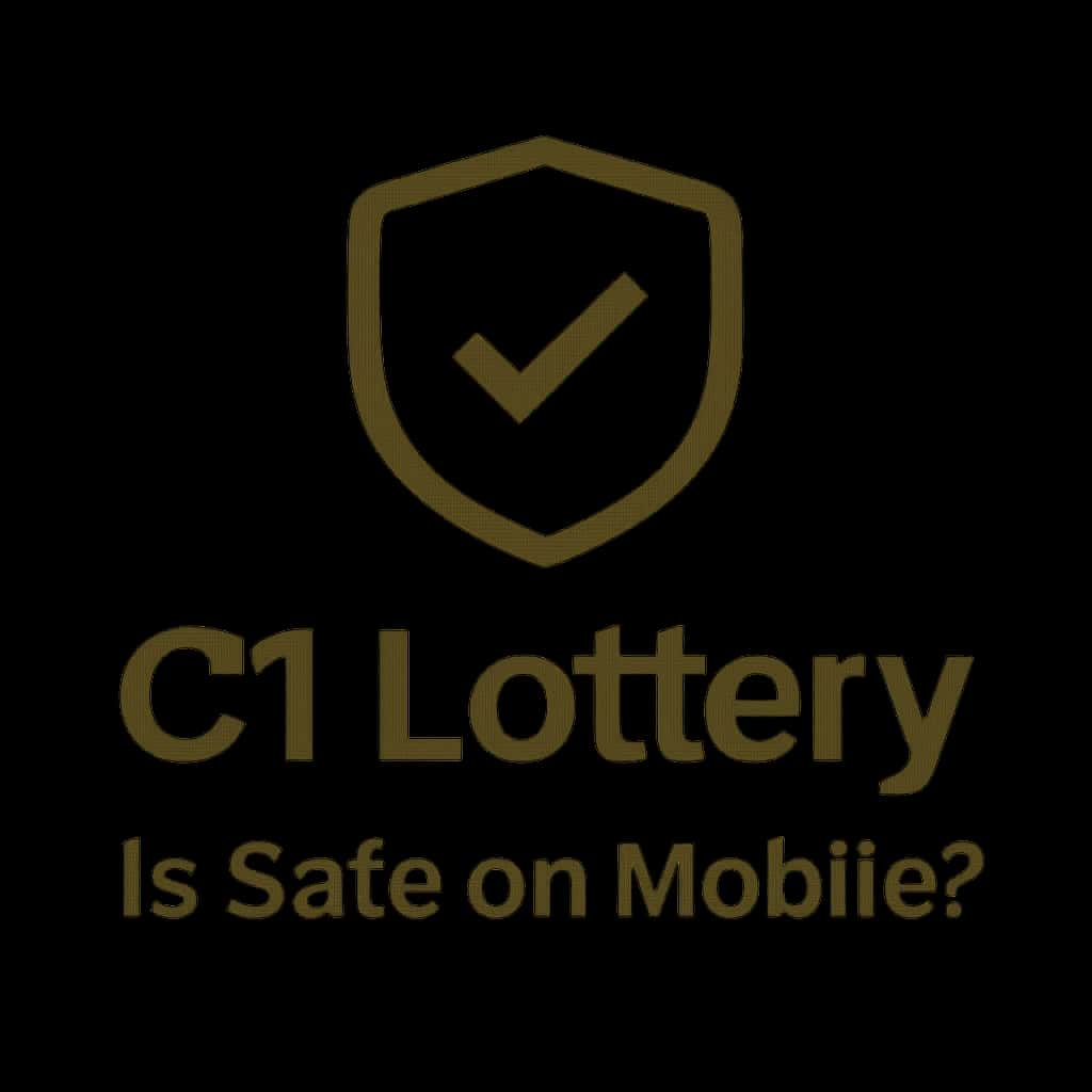 An icon showing mobile safety features of the C1 Lottery.