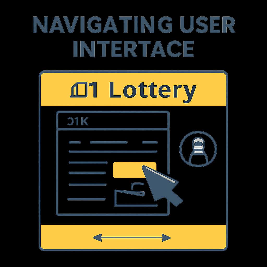 An educational diagram outlining navigation tips for the C1 Lottery User Interface.