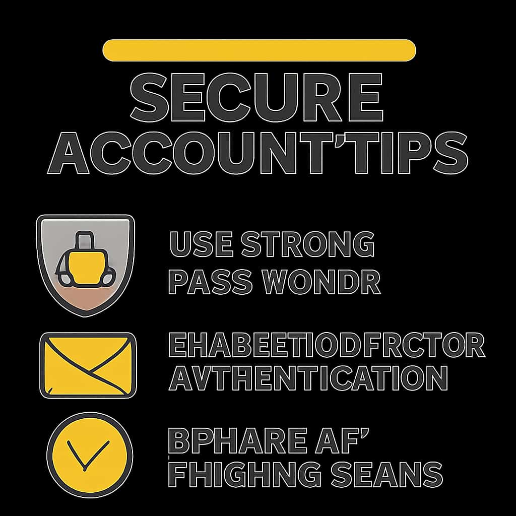 Diagram illustrating best practices for securing a C1 Lottery account.