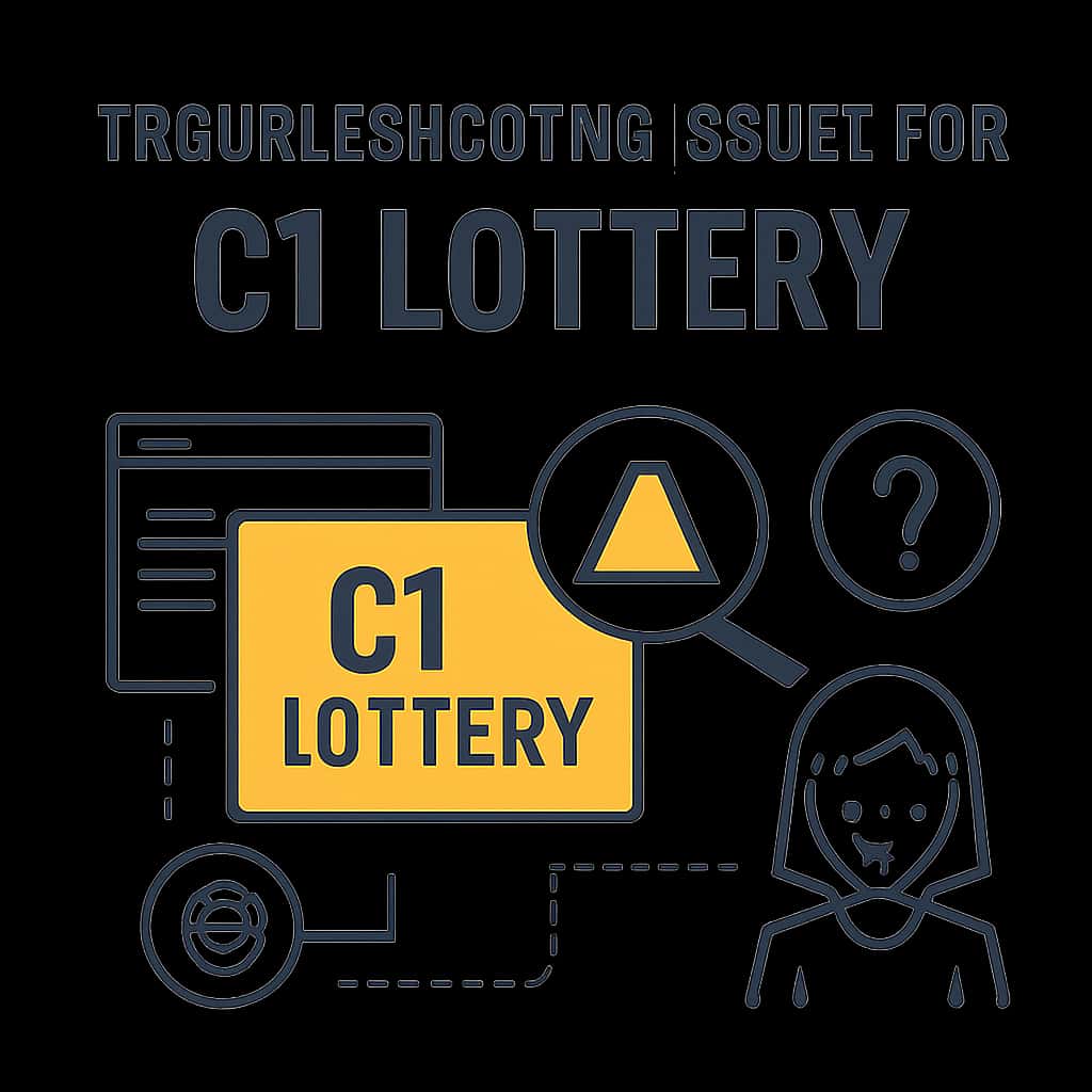A diagram explaining troubleshooting steps for C1 Lottery.