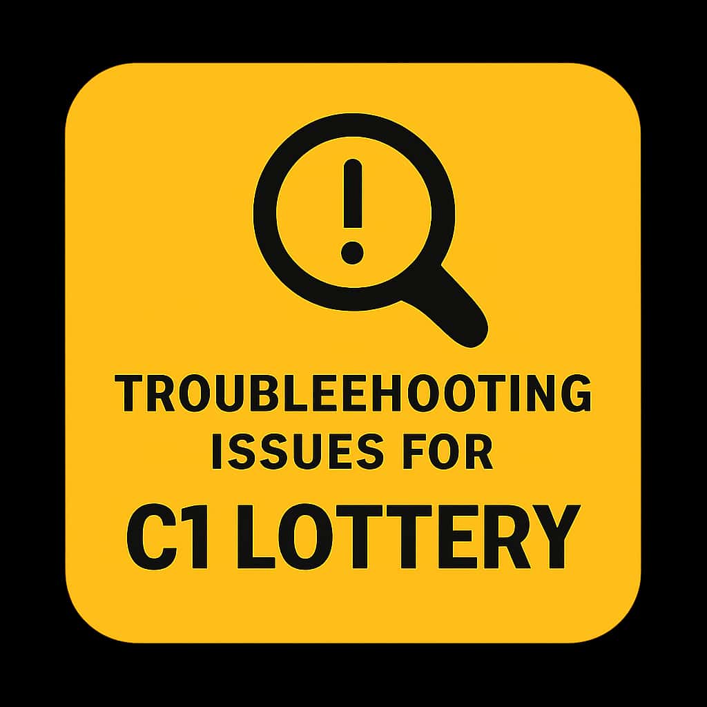 An icon representing troubleshooting for C1 Lottery.