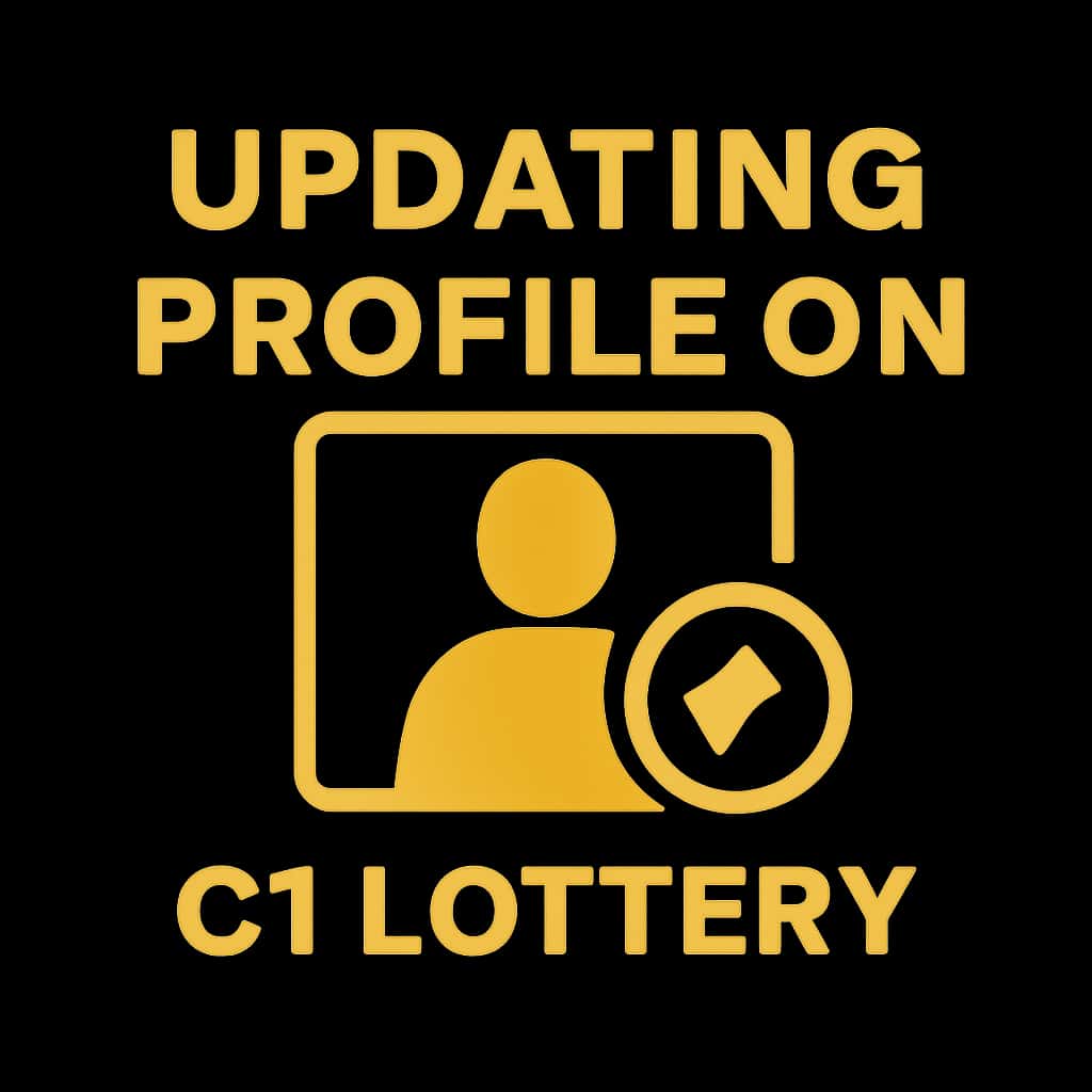 Icon representing profile update guide for C1 Lottery